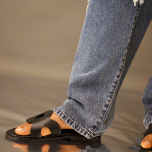 Black slippers